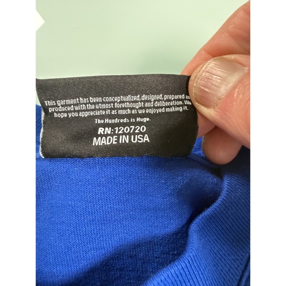 The Hundreds Adam Bomb T-Shirt Men's L Blue Graphic Short Sleeve Casual - Picture 4 of 8